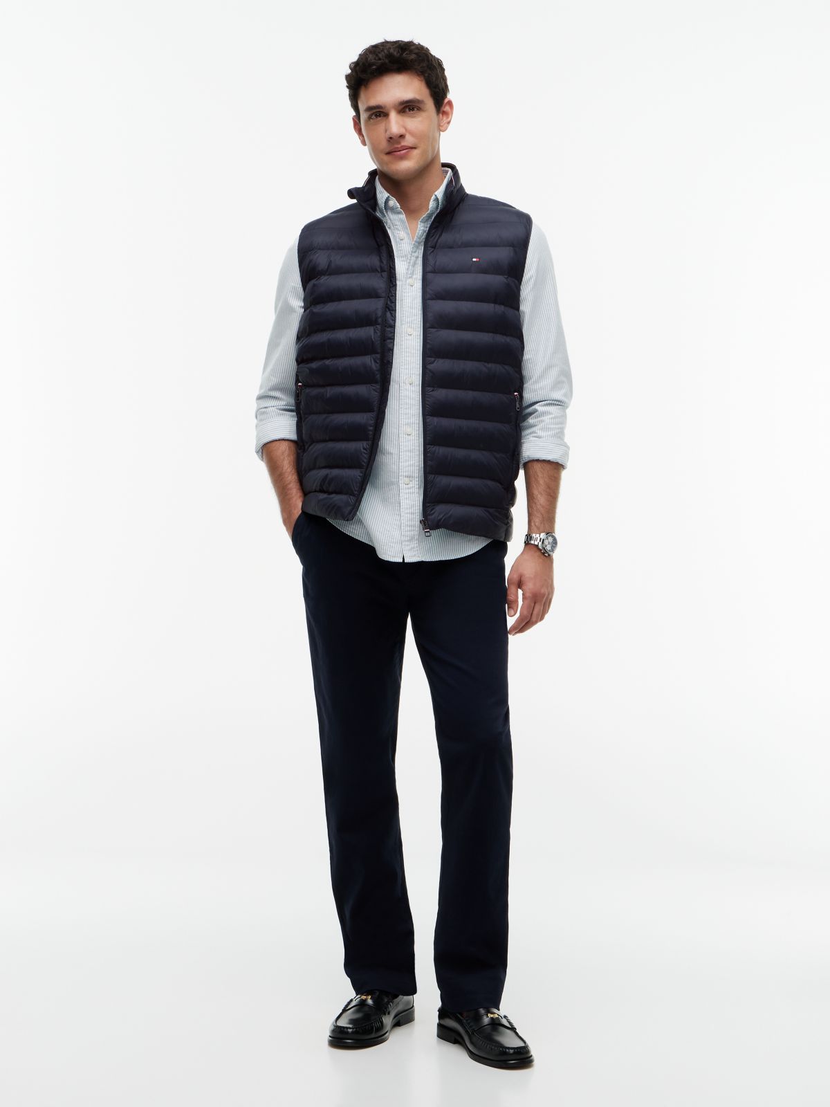 Packable Quilted Gilet — Blue