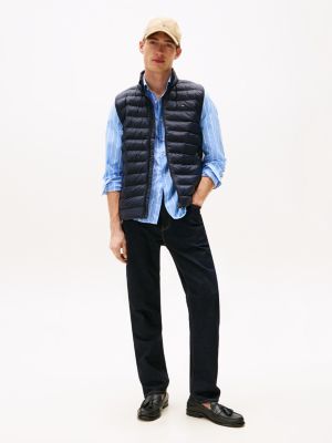 blue packable quilted gilet for men tommy hilfiger