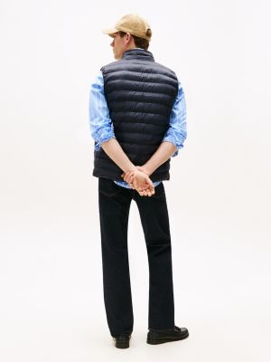 blue packable quilted gilet for men tommy hilfiger