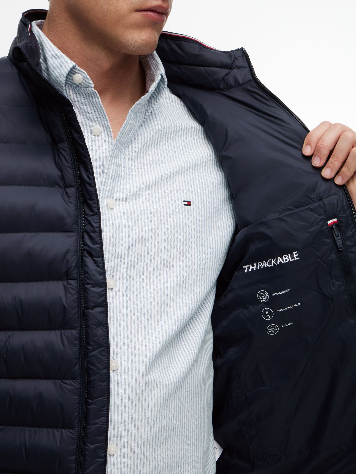 Packable Quilted Gilet — Blue