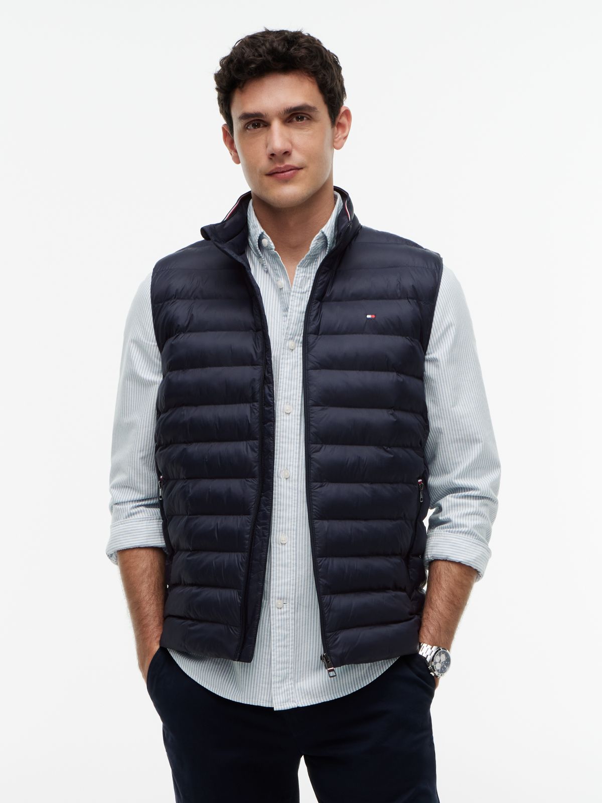 Packable Quilted Gilet — Blue