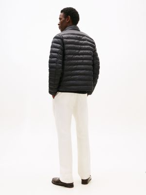 black packable quilted jacket for men tommy hilfiger