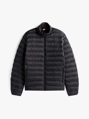 black packable quilted jacket for men tommy hilfiger