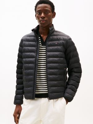 black packable quilted jacket for men tommy hilfiger