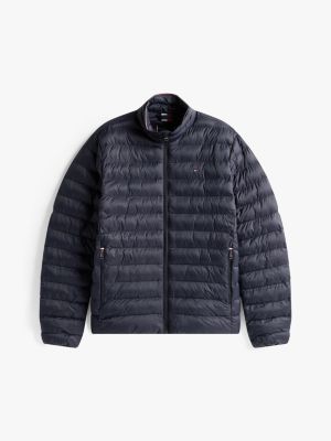 blau verstaubare steppjacke für herren - tommy hilfiger