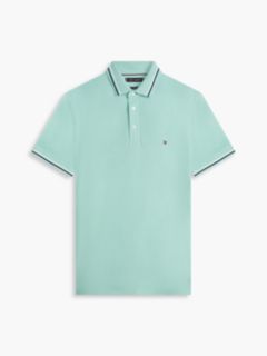 Slim Fit Pique Tipped Polo Shirt — Green 5