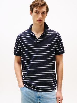 blue regular fit poloshirt für herren - tommy hilfiger