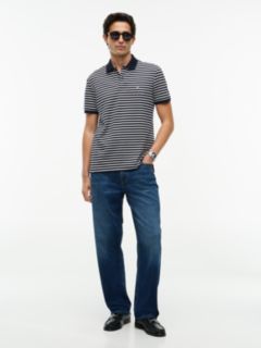 Fluid Cotton Interlock Knit Polo Shirt — Blue 2
