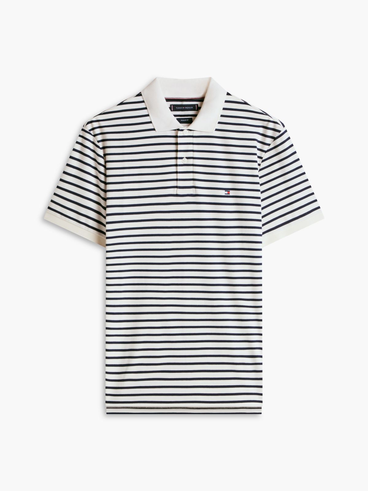 Fluid Cotton Interlock Knit Polo Shirt — White