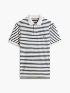 Fluid Cotton Interlock Knit Polo Shirt — White 5