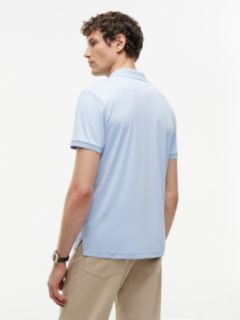 Fluid Cotton Interlock Knit Polo Shirt — Blue 4