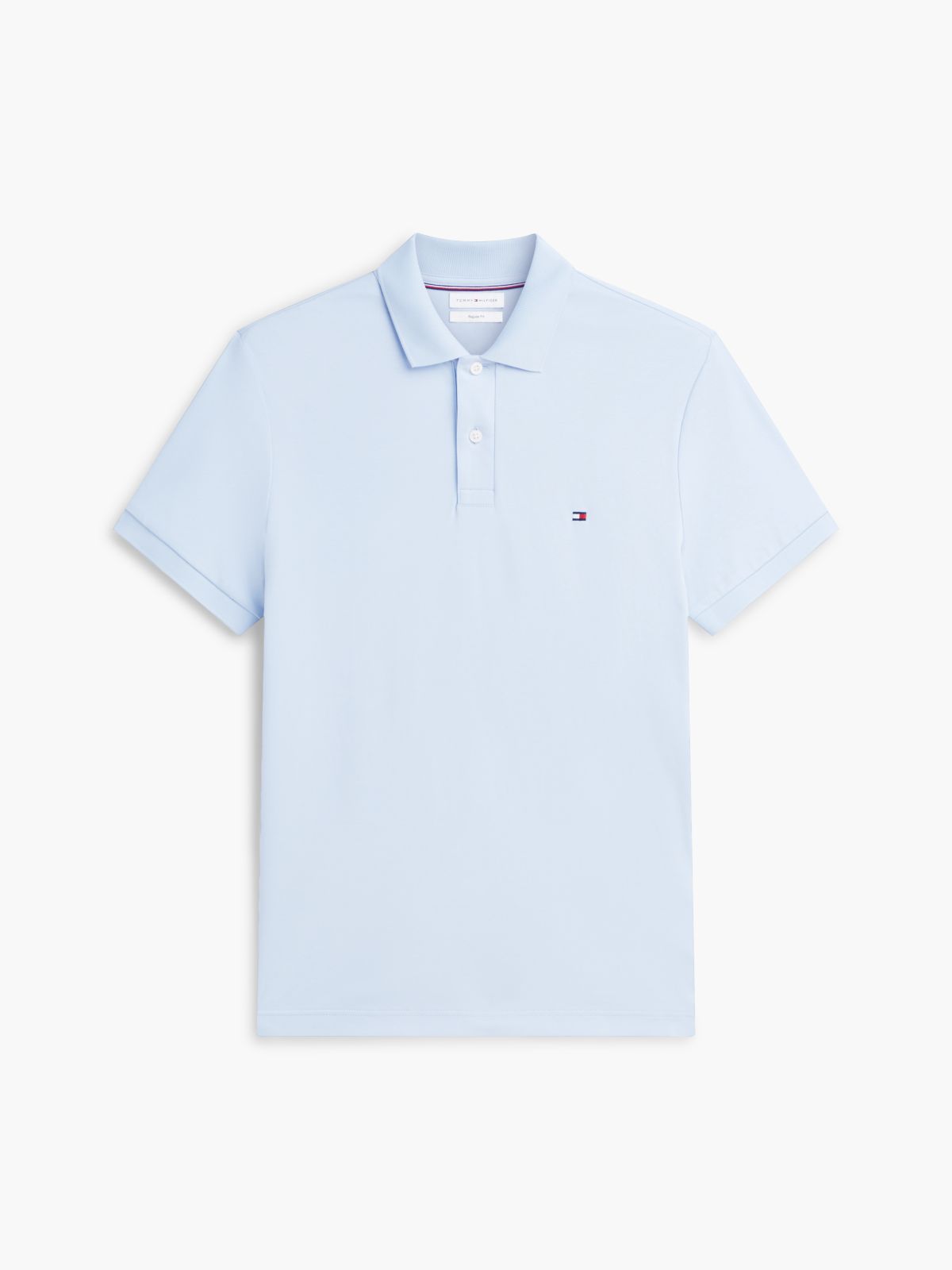 Fluid Cotton Interlock Knit Polo Shirt — Blue