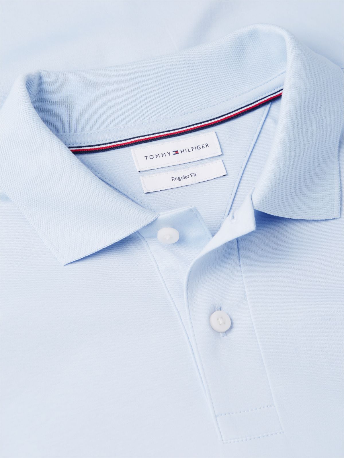 Fluid Cotton Interlock Knit Polo Shirt — Blue