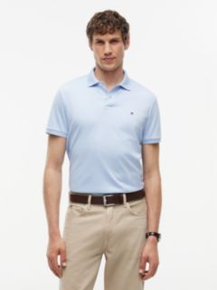 Fluid Cotton Interlock Knit Polo Shirt — Blue 1