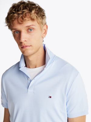 blau regular fit poloshirt für herren - tommy hilfiger