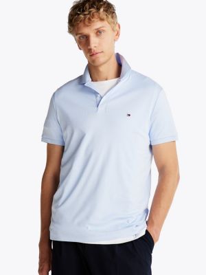 blue regular fit poloshirt für herren - tommy hilfiger