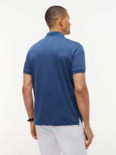 Fluid Cotton Interlock Knit Polo Shirt — Blue 4
