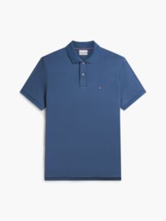 Fluid Cotton Interlock Knit Polo Shirt — Blue 5