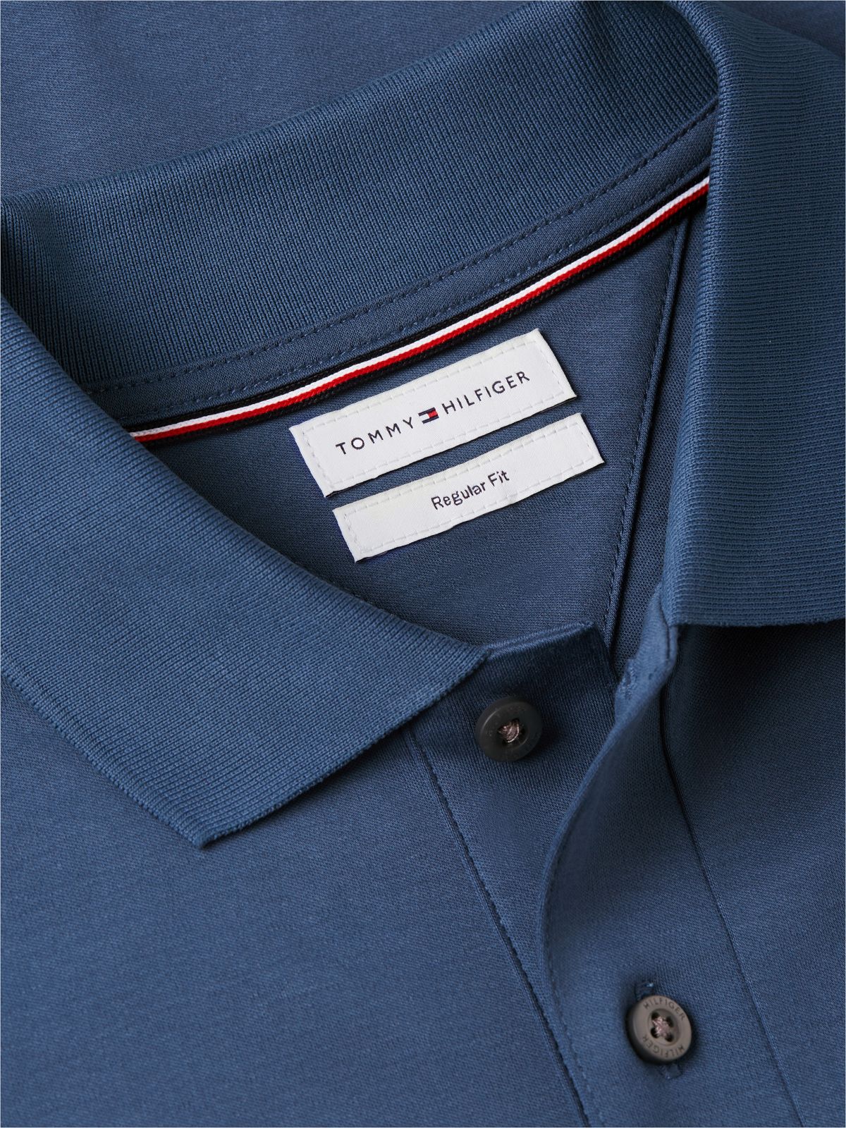 Fluid Cotton Interlock Knit Polo Shirt — Blue