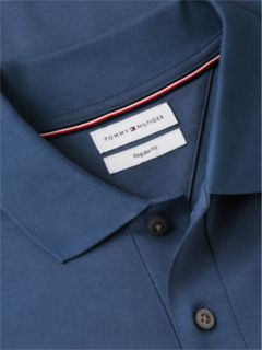 Fluid Cotton Interlock Knit Polo Shirt — Blue 6
