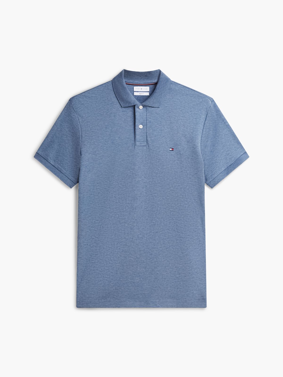 Fluid Cotton Interlock Knit Polo Shirt — Blue