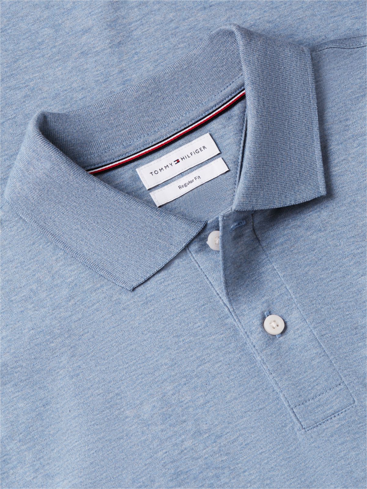 Fluid Cotton Interlock Knit Polo Shirt — Blue