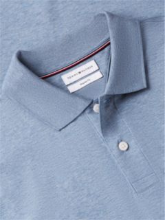 Fluid Cotton Interlock Knit Polo Shirt — Blue 6
