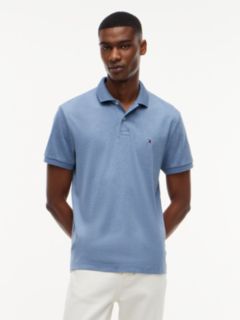 Fluid Cotton Interlock Knit Polo Shirt — Blue 1