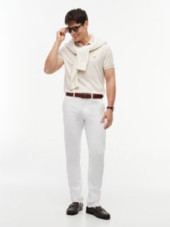 Fluid Cotton Interlock Knit Polo Shirt — Beige 2