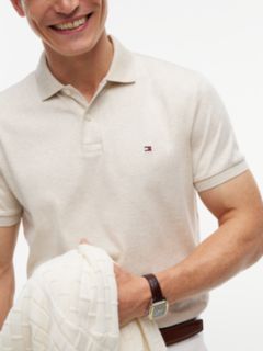 Fluid Cotton Interlock Knit Polo Shirt — Beige 3