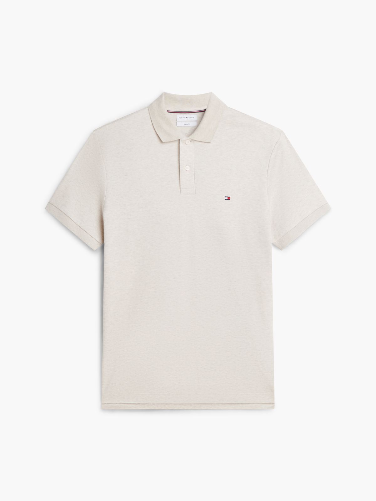 Fluid Cotton Interlock Knit Polo Shirt — Beige