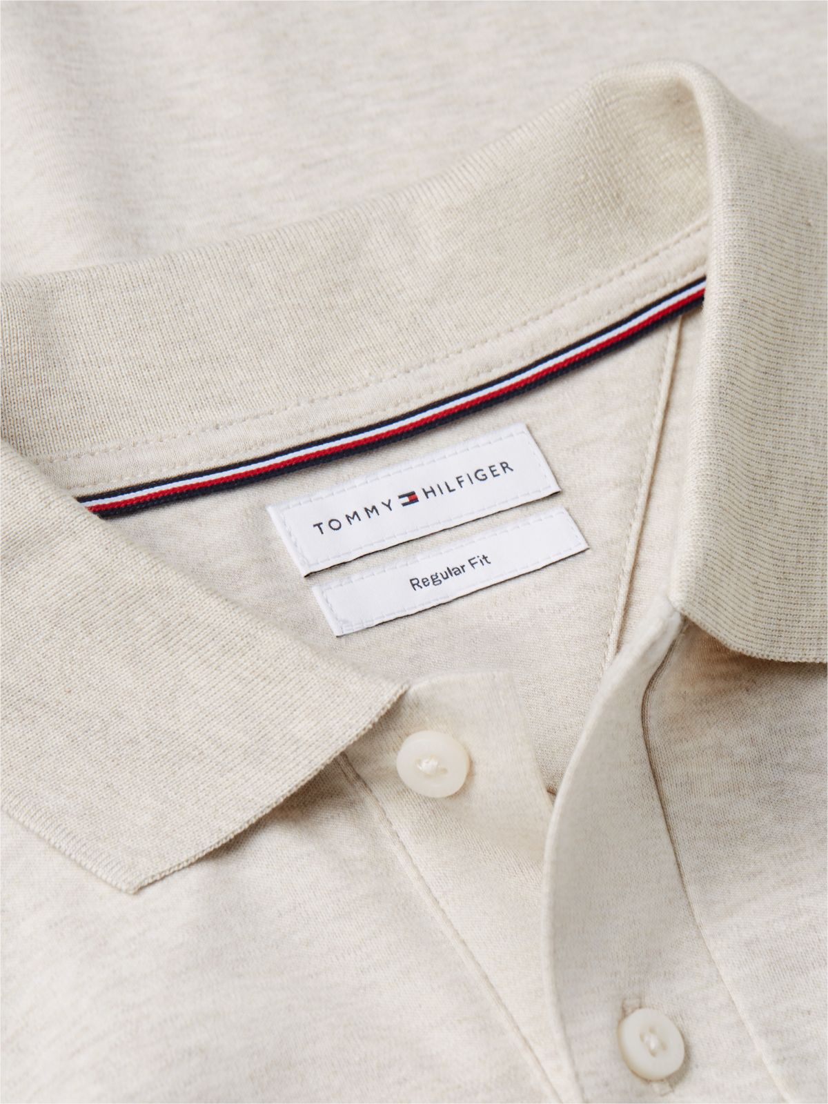 Fluid Cotton Interlock Knit Polo Shirt — Beige