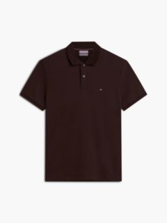 Fluid Cotton Interlock Knit Polo Shirt — Brown 5