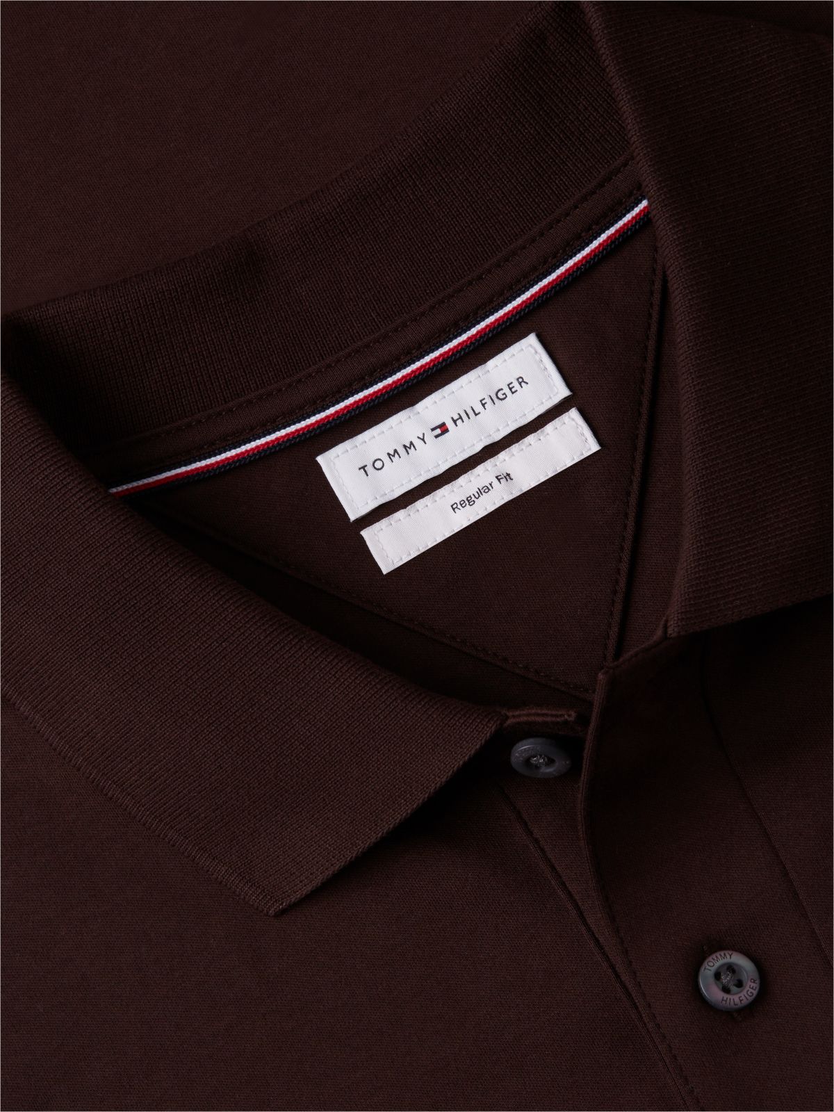 Fluid Cotton Interlock Knit Polo Shirt — Brown