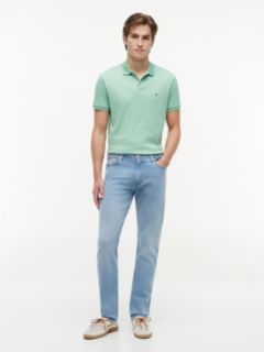 Fluid Cotton Interlock Knit Polo Shirt — Green 2