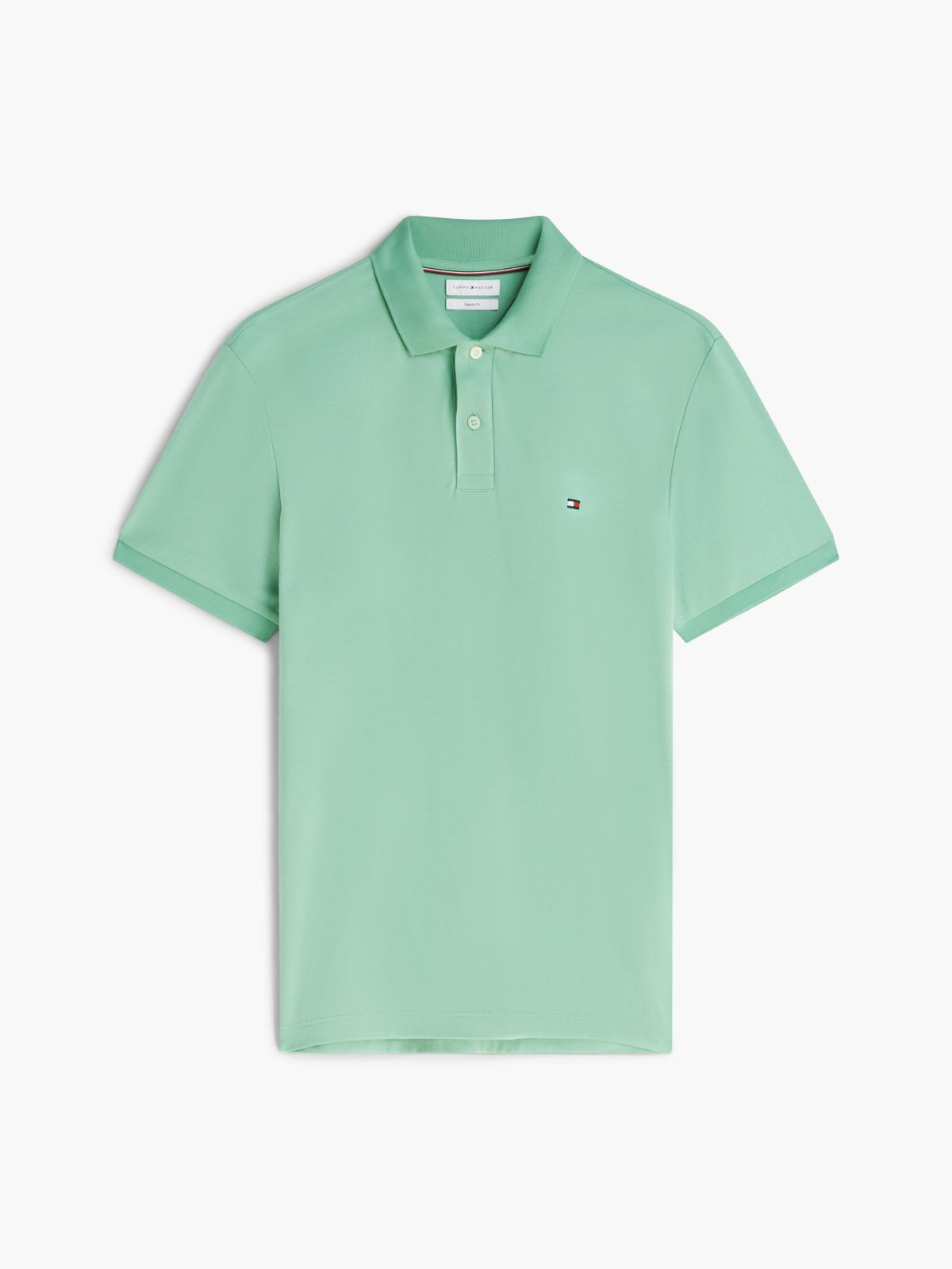 Fluid Cotton Interlock Knit Polo Shirt — Green