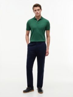 Fluid Cotton Interlock Knit Polo Shirt — Green 2