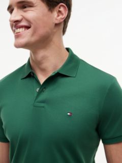 Fluid Cotton Interlock Knit Polo Shirt — Green 3