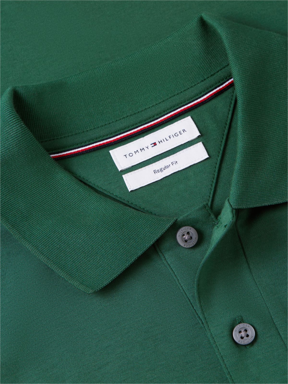 Fluid Cotton Interlock Knit Polo Shirt — Green