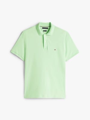 polo regular fit verde da uomini tommy hilfiger