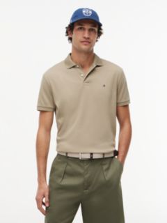 Fluid Cotton Interlock Knit Polo Shirt — Green 1