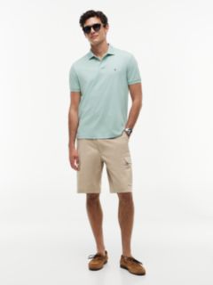 Fluid Cotton Interlock Knit Polo Shirt — Green 2