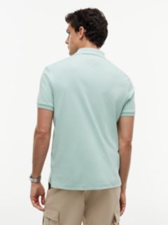Fluid Cotton Interlock Knit Polo Shirt — Green 4