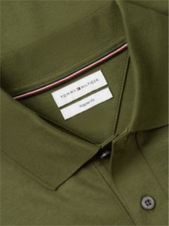 Fluid Cotton Interlock Knit Polo Shirt — Green 6