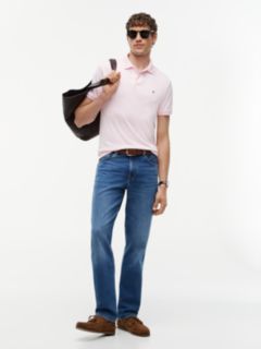 Fluid Cotton Interlock Knit Polo Shirt — Pink 2