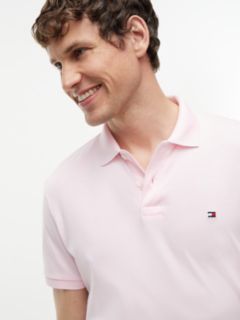 Fluid Cotton Interlock Knit Polo Shirt — Pink 3