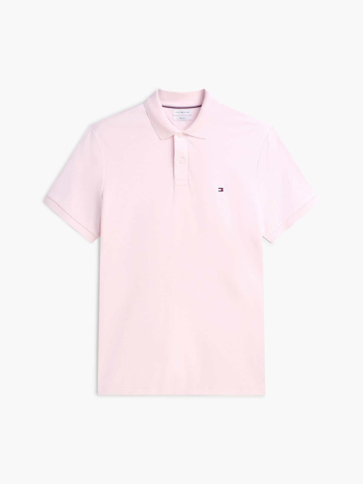 Fluid Cotton Interlock Knit Polo Shirt — Pink