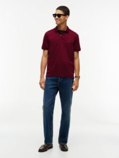 Fluid Cotton Interlock Knit Polo Shirt — Purple 2