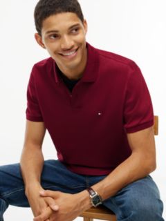 Fluid Cotton Interlock Knit Polo Shirt — Purple 3