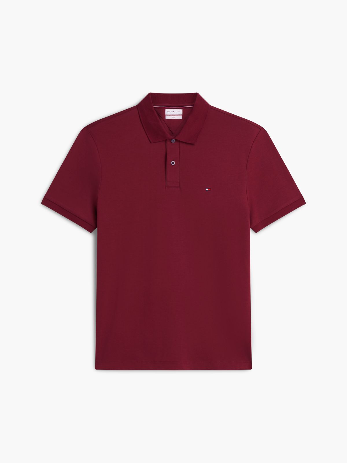 Fluid Cotton Interlock Knit Polo Shirt — Purple